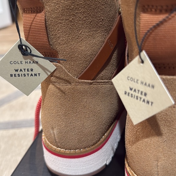NIB Cole Haan ZeroGrand Hiker Boot Size 8 Tan/Red - Picture 3 of 9
